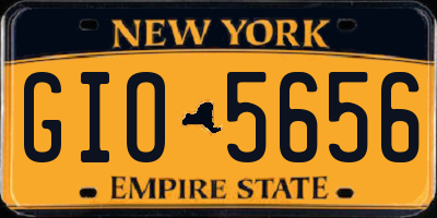 NY license plate GIO5656