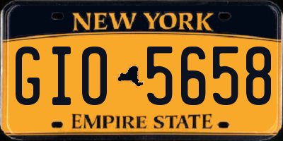 NY license plate GIO5658