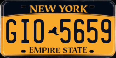 NY license plate GIO5659