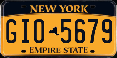 NY license plate GIO5679