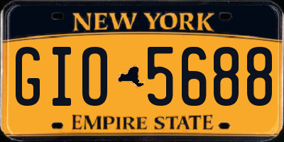 NY license plate GIO5688