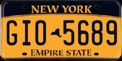 NY license plate GIO5689