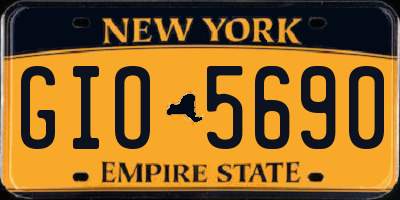 NY license plate GIO5690