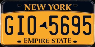 NY license plate GIO5695