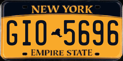 NY license plate GIO5696