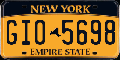 NY license plate GIO5698