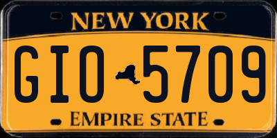 NY license plate GIO5709