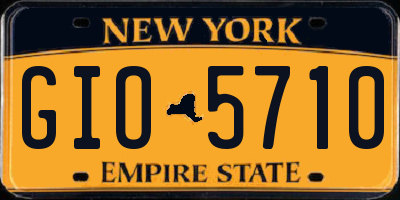NY license plate GIO5710