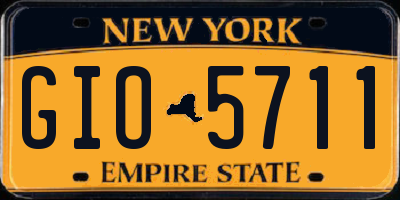 NY license plate GIO5711