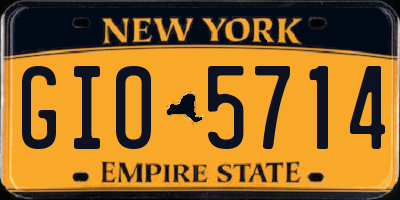 NY license plate GIO5714