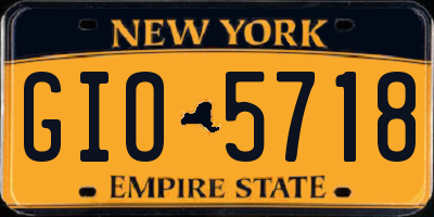 NY license plate GIO5718