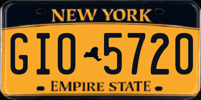 NY license plate GIO5720