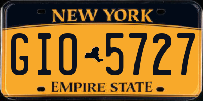 NY license plate GIO5727