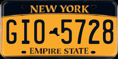NY license plate GIO5728