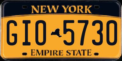 NY license plate GIO5730