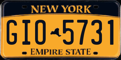 NY license plate GIO5731