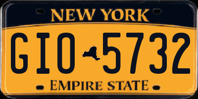 NY license plate GIO5732