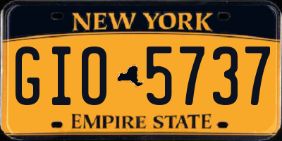 NY license plate GIO5737