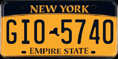 NY license plate GIO5740