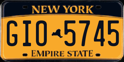 NY license plate GIO5745