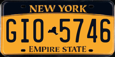 NY license plate GIO5746