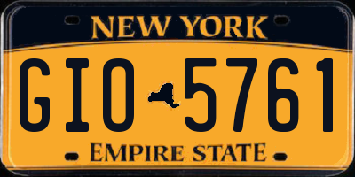 NY license plate GIO5761