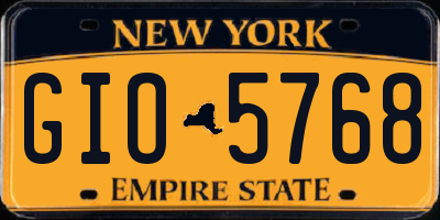 NY license plate GIO5768