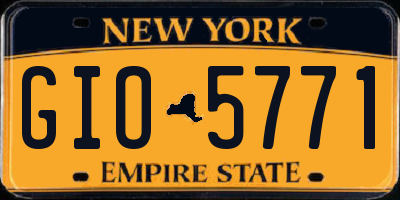 NY license plate GIO5771
