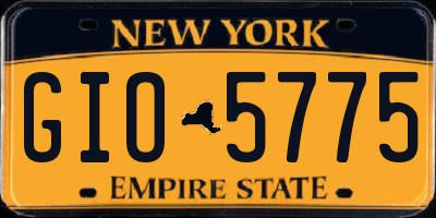 NY license plate GIO5775