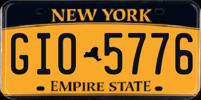 NY license plate GIO5776