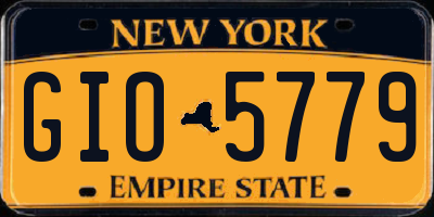 NY license plate GIO5779