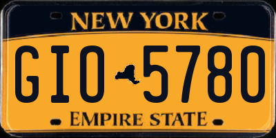 NY license plate GIO5780