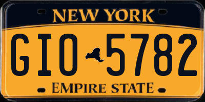 NY license plate GIO5782