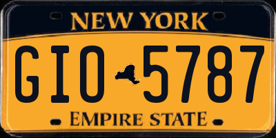 NY license plate GIO5787