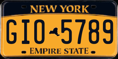 NY license plate GIO5789