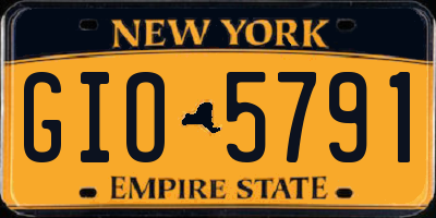 NY license plate GIO5791