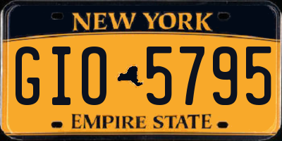 NY license plate GIO5795