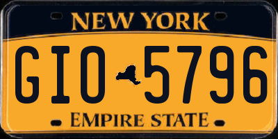 NY license plate GIO5796