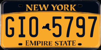 NY license plate GIO5797