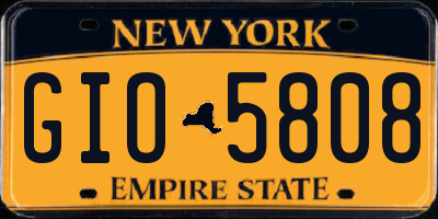 NY license plate GIO5808