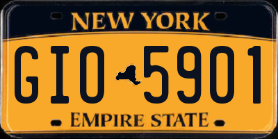 NY license plate GIO5901