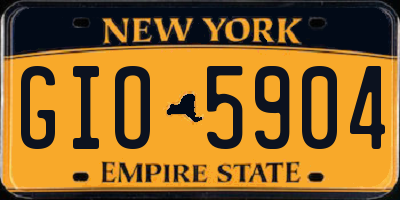 NY license plate GIO5904