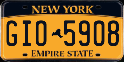 NY license plate GIO5908