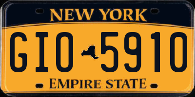 NY license plate GIO5910