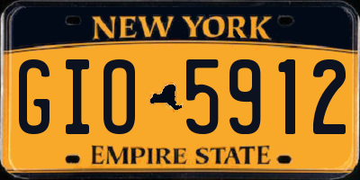 NY license plate GIO5912