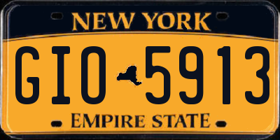 NY license plate GIO5913