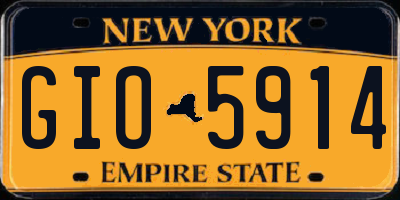 NY license plate GIO5914