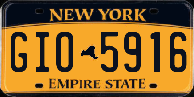 NY license plate GIO5916