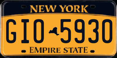 NY license plate GIO5930