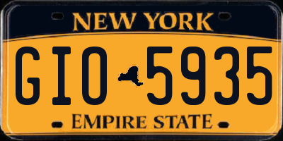 NY license plate GIO5935